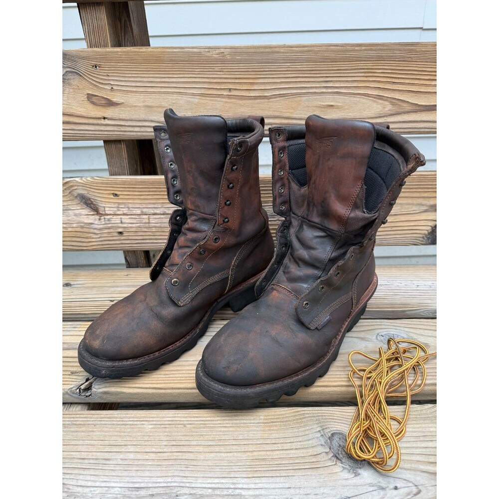 Red Wing 620 LoggerMax Men's 13 D Waterproof Work Boots Distressed USA Soft Toe